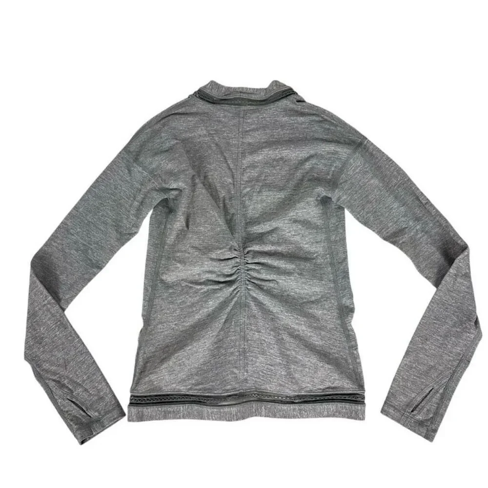 Lululemon Ivivva size 10 Own The Move Twist Front Knotted Top Gray